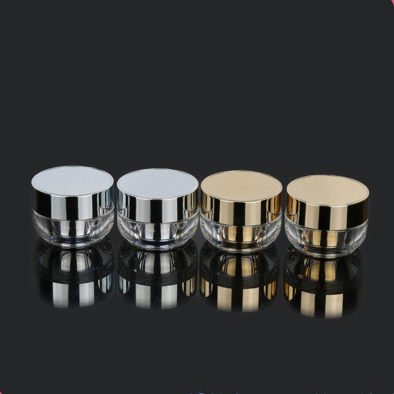 15g plastic acrylic luxury crystal double wall cosmetic cream jar in stock