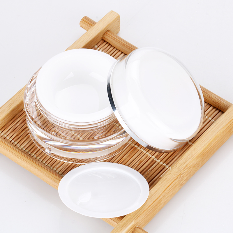 15g plastic cosmetic cream acrylic uv gel round gel polish double wall plastic jar for cosmetics