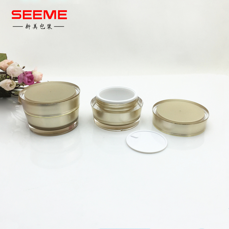 15g plastic cosmetic jar blue acrylic cream container tapered shape jar