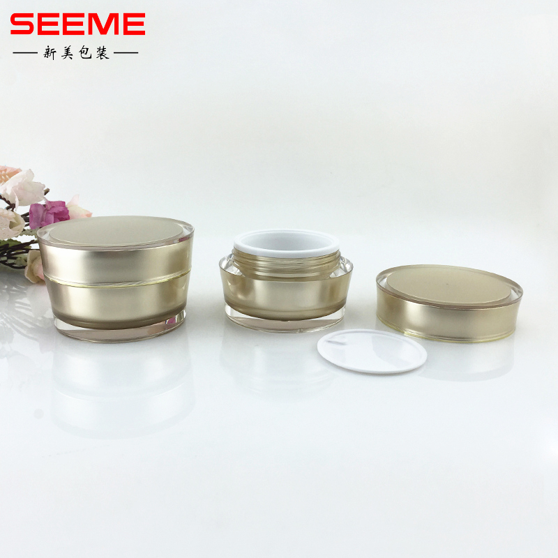 15g plastic cosmetic jar blue acrylic cream container tapered shape jar