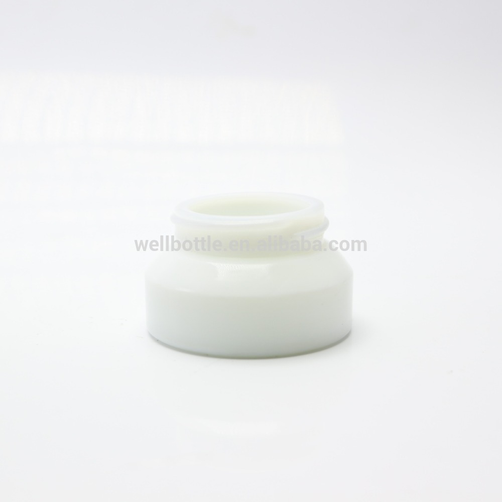 15g white porcelain glass jar with the bamboo cap for eye cream BJ-036Z