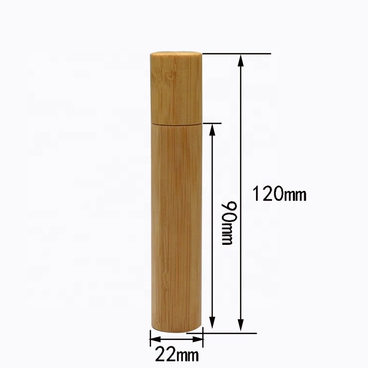 15ml 0.5oz Empty Essential Oil Perfume Bamboo Appearance glass Roll on Bottle with Roller Ball and Bamboo Cap