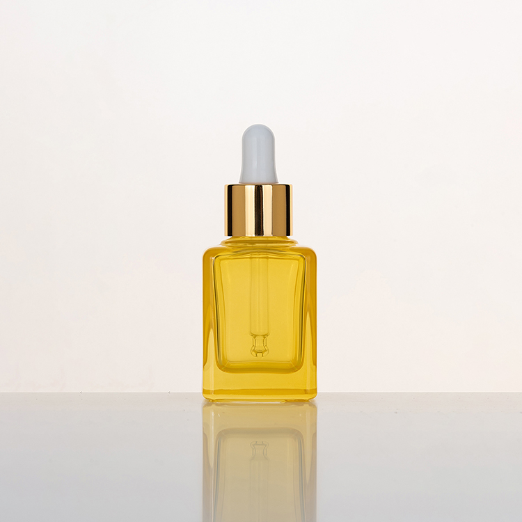 15ml 15 Ml Beautiful, Eco Friendly Clear Glass Flat Square 35ml 30ml Dropper Bottle/