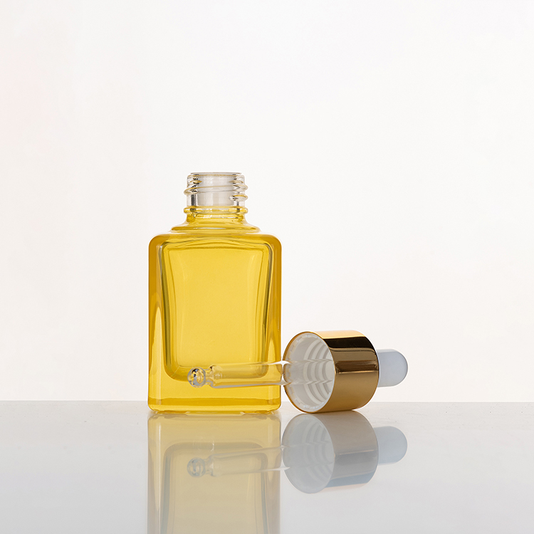 15ml 15 Ml Beautiful, Eco Friendly Clear Glass Flat Square 35ml 30ml Dropper Bottle/