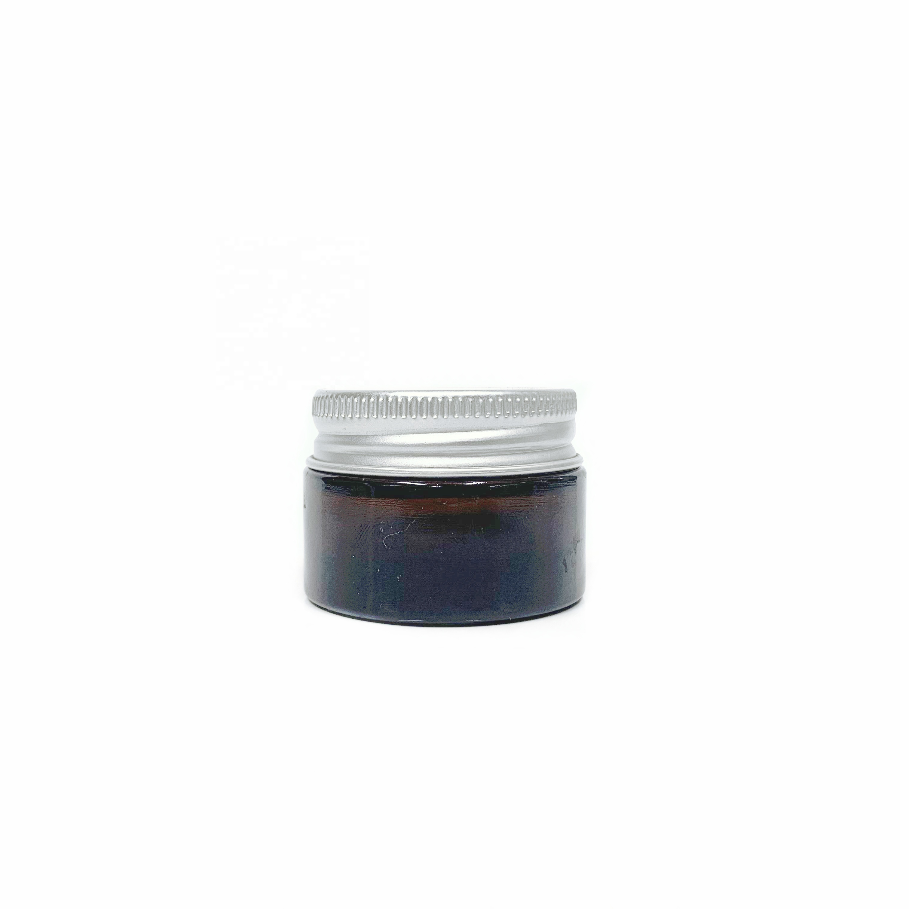 15ml 15g amber glass jar container cosmetic package for lip balm with aluminum cap