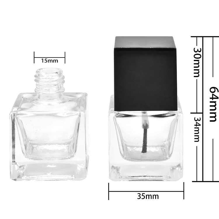 15ml 16ml 17ml square glass bottle nail polish bottles