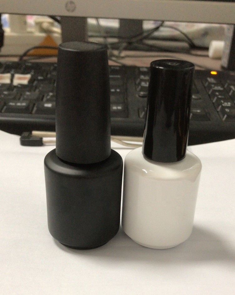 15ml 17ml empty uv gel nail polish glass bottle with brush 15 ml
