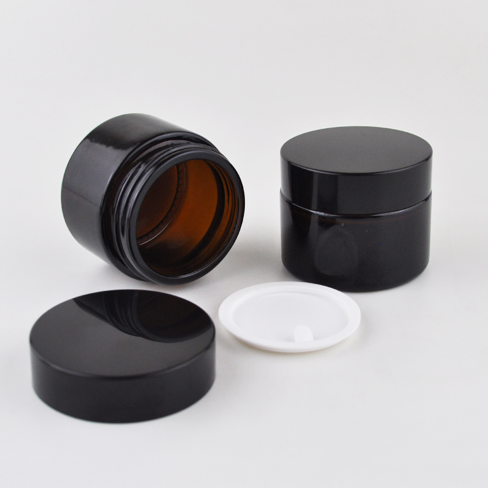 15ml 1oz 30ml 50ml 100ml clear glass cosmetic cream jars with custom printing