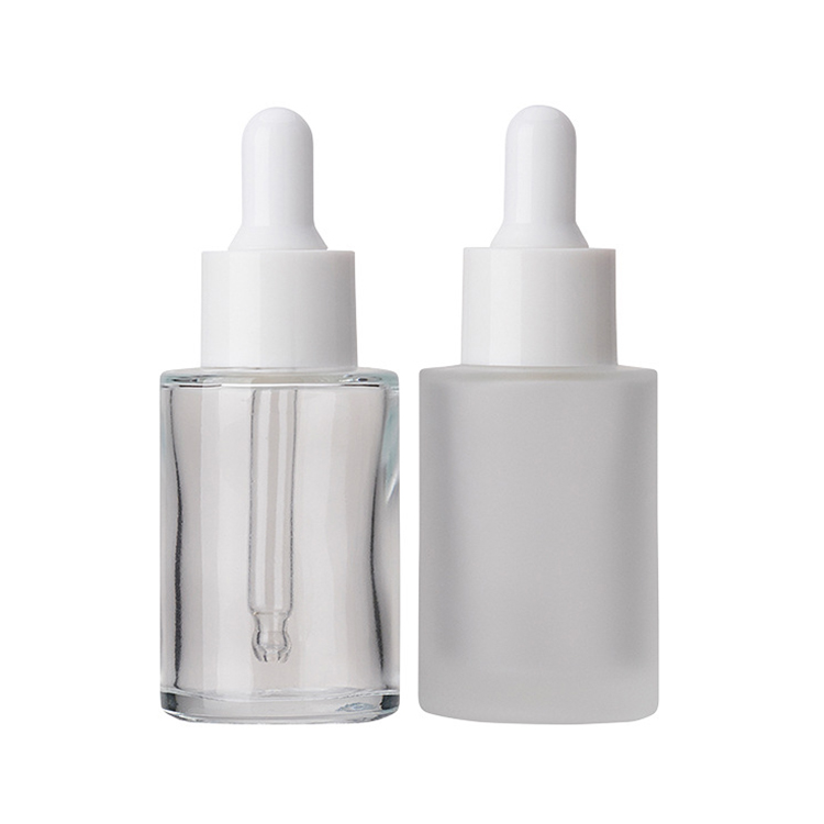15ml 20ml 25ml 40ml 50ml 80ml 100ml 120ml 150ml 30ml clear frosted flat shoulder glass bottle for cosmetic essential oil