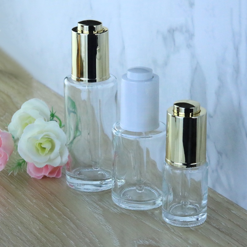 15ml 20ml 30 ml 50ml 60ml 100ml Cylindrical Flat Serum Pipette Glass Dropper Bottle for Cosmetic Oil (EPG03)