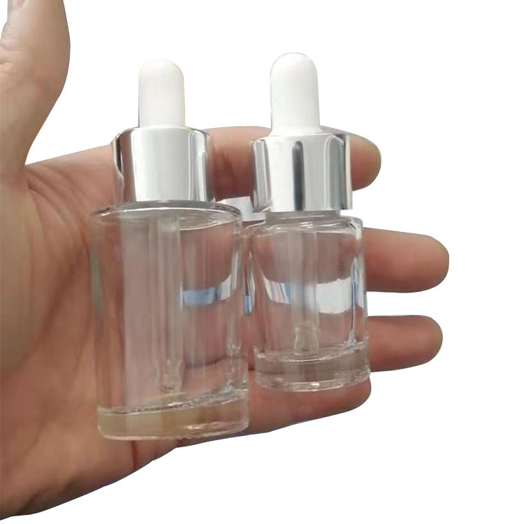 15ml 20ml 30ml 40ml 50ml 60ml 100ml clear frosted Flat shoulder essential oil dropper bottle