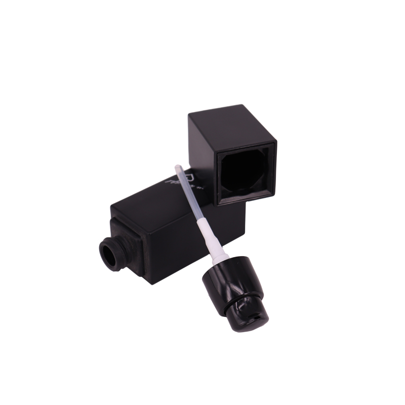 15ml 20ml 30ml 40ml Empty Square Matte Black Cosmetic Lotion Glass Pump Bottle With Black Cap