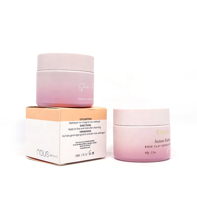 15ml 20ml 30ml 50ml 100ml Custom Painting Matte Pink Ceramic Glass Opal White Porcelain Cosmetic Cream Jar with Lid