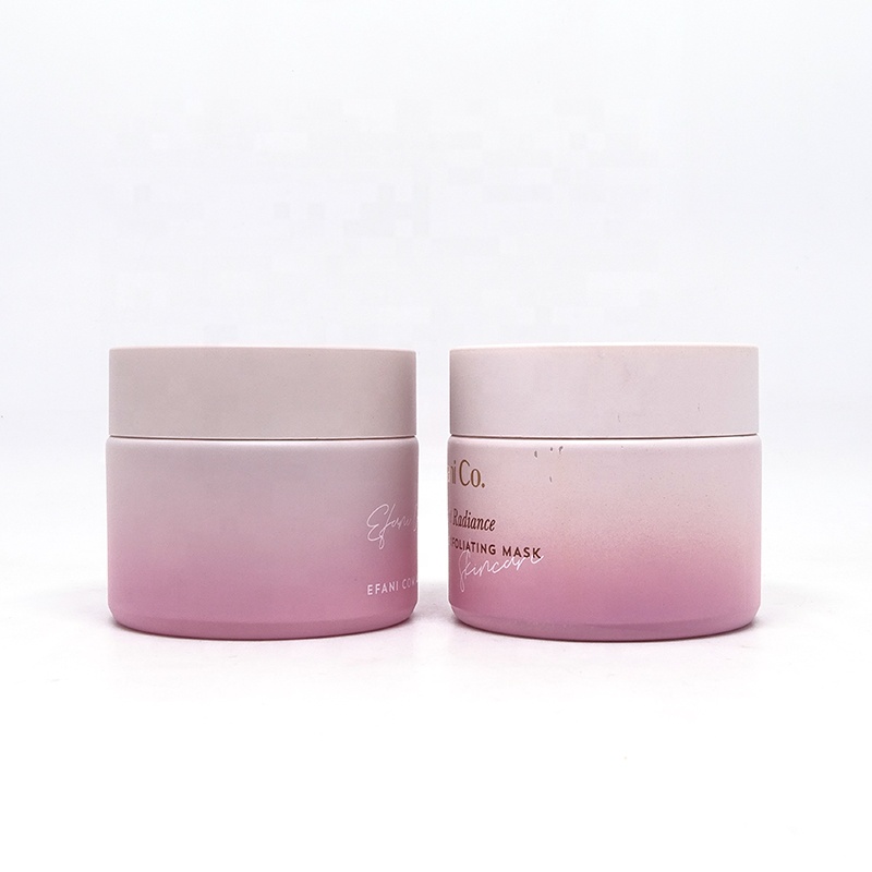 15ml 20ml 30ml 50ml 100ml Custom Painting Matte Pink Ceramic Glass Opal White Porcelain Cosmetic Cream Jar with Lid