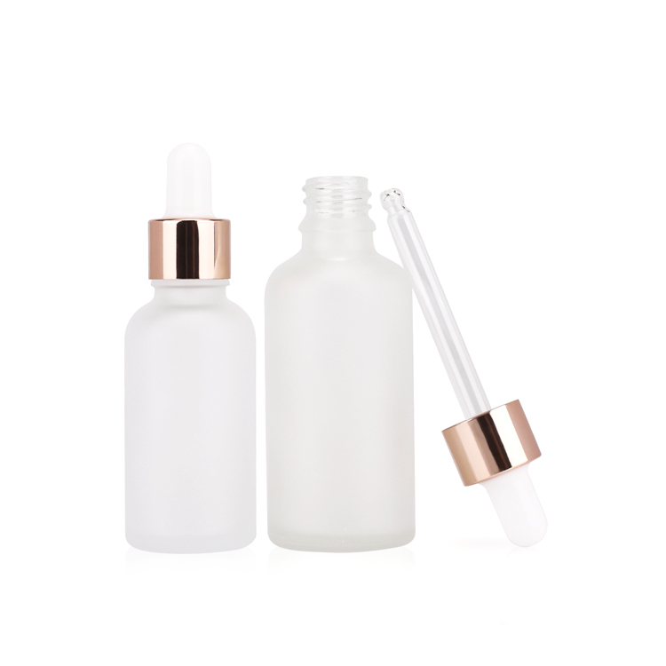 15ml 20ml 30ml 50ml 100ml empty round paint frosted matte white glass dropper essential oil bottle with gold dropper