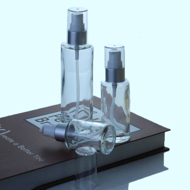 15ml 20ml 30ml 50ml 60ml 100ml Matte frosted glass flat bottle with smooth closure cap (EPG11)