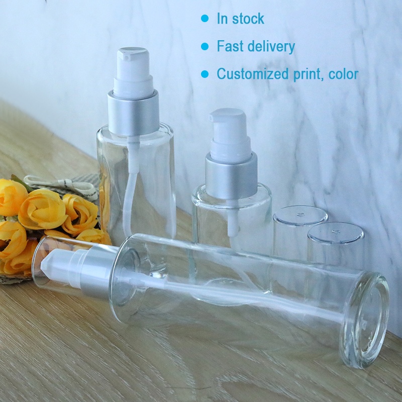 15ml 20ml 30ml 50ml 60ml 100ml Matte frosted glass flat bottle with smooth closure cap (EPG11)