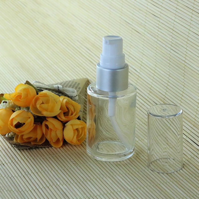 15ml 20ml 30ml 50ml 60ml 100ml Matte frosted glass flat bottle with smooth closure cap (EPG11)