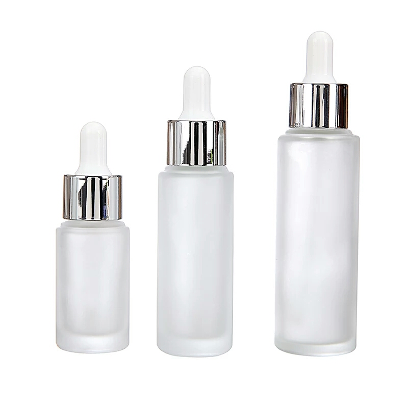 15ml 20ml 30ml 50ml 80ml 100ml 120ml clear frosted  lotion glass bottle with dropper pump sprayer
