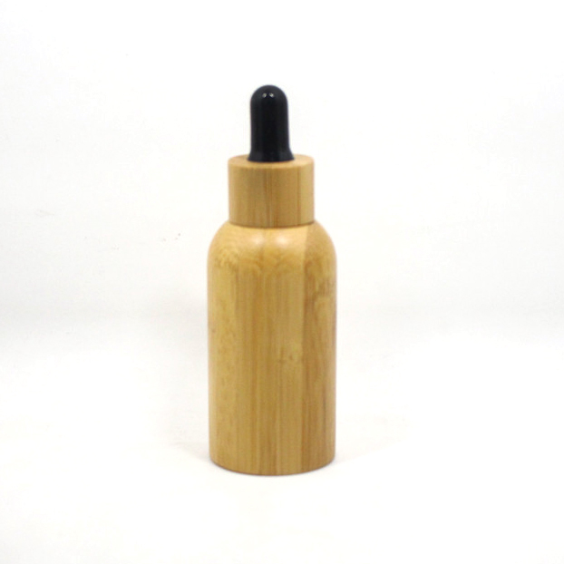 15ml 20ml 30ml 50ml Essential Oil Dispenser Empty Refillable Bamboo Glass Bottle emballage cosmetic goteros de vidrio