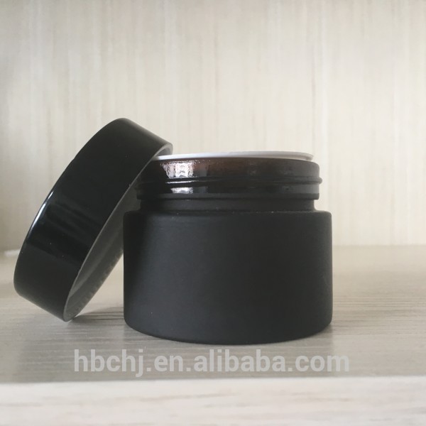 15ml 20ml 30ml 50ml cosmetic cream containers dark brown amber frosted matte black glass jar