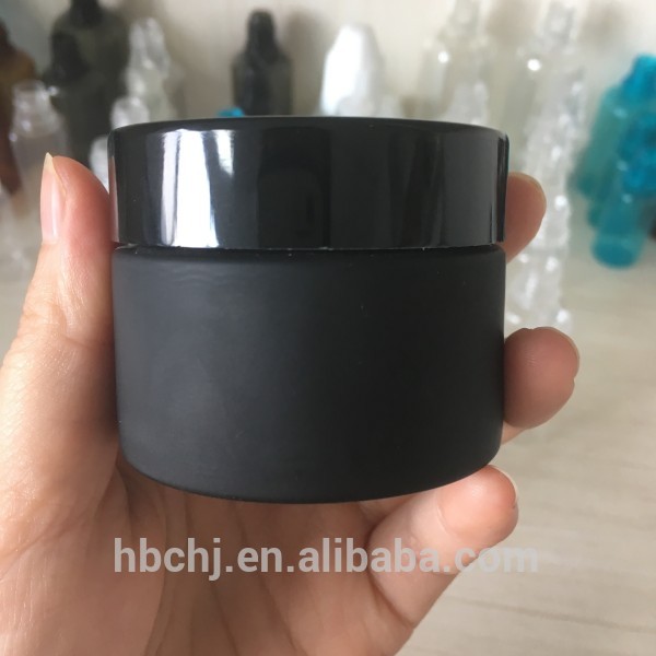 15ml 20ml 30ml 50ml cosmetic cream containers dark brown amber frosted matte black glass jar
