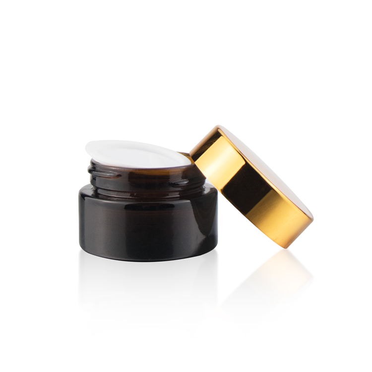 15ml 20ml 30ml 50ml cosmetic cream containers frosted amber black glass jar