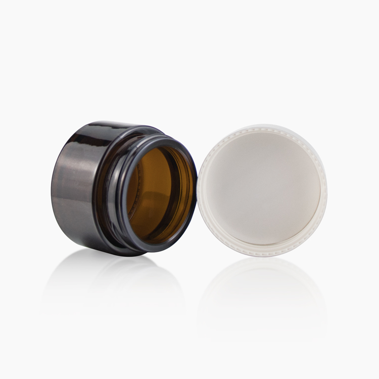 15ml 20ml 30ml 50ml cosmetic cream containers frosted amber black glass jar