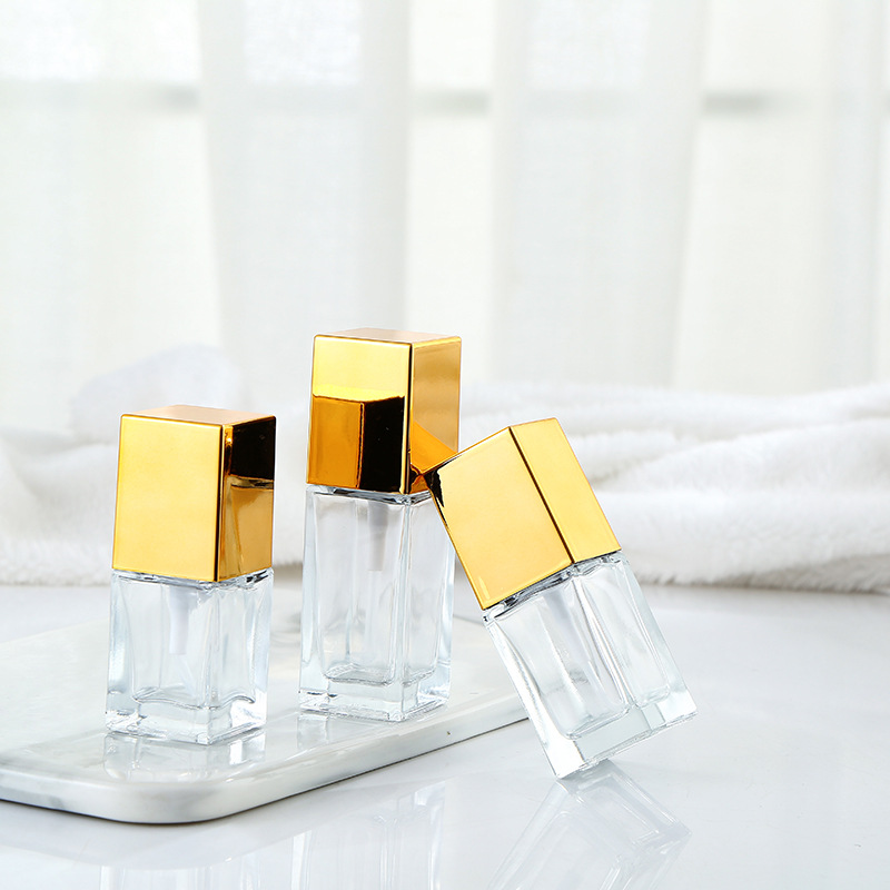 15ml 25ml 30ml clear frost square glass lotion perfume spray bottle