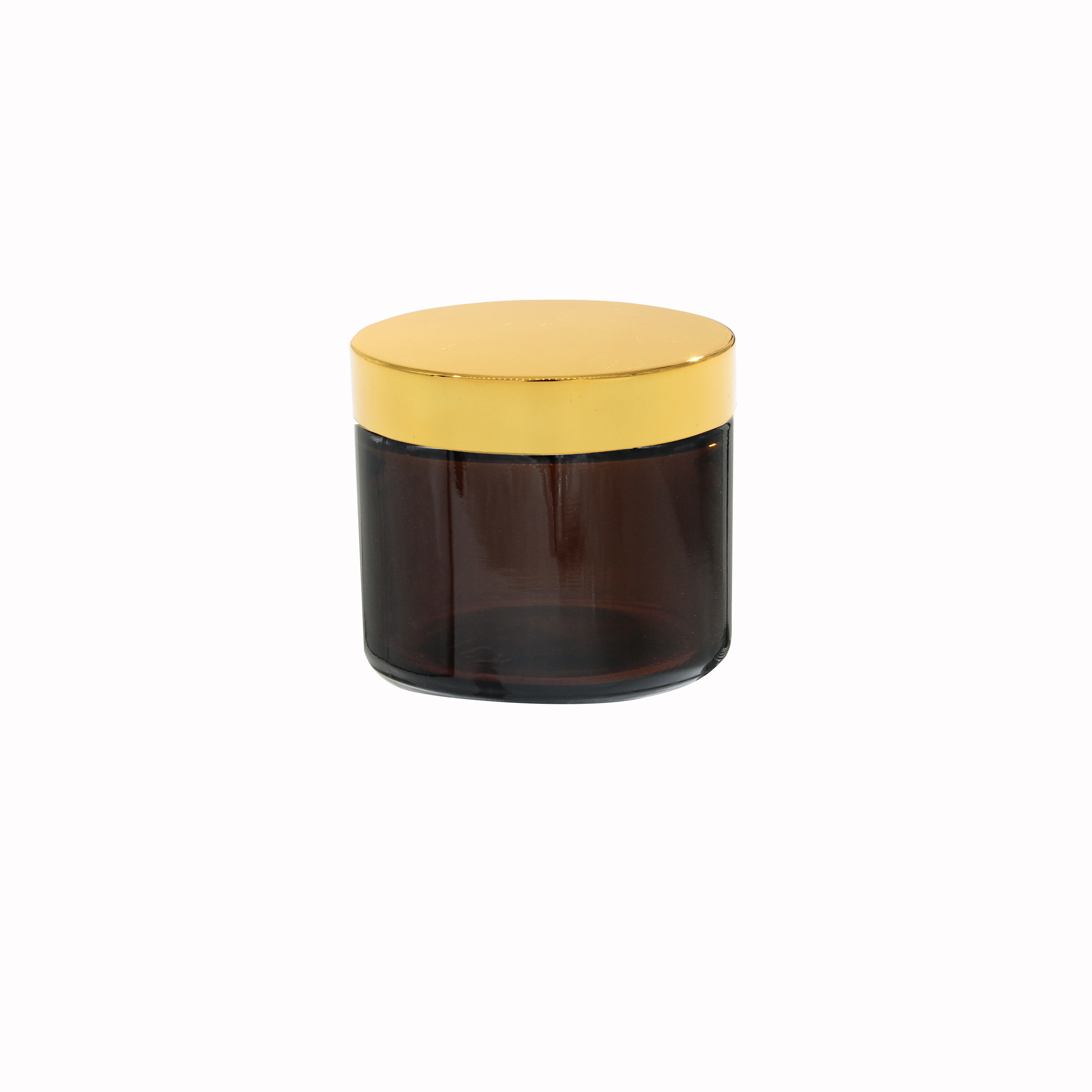 15ml 25ml 35ml 50ml Small Capacity High Quality Amber Round Glass Jar with Golden Lids Special Good Sealing Design Beauty Cream