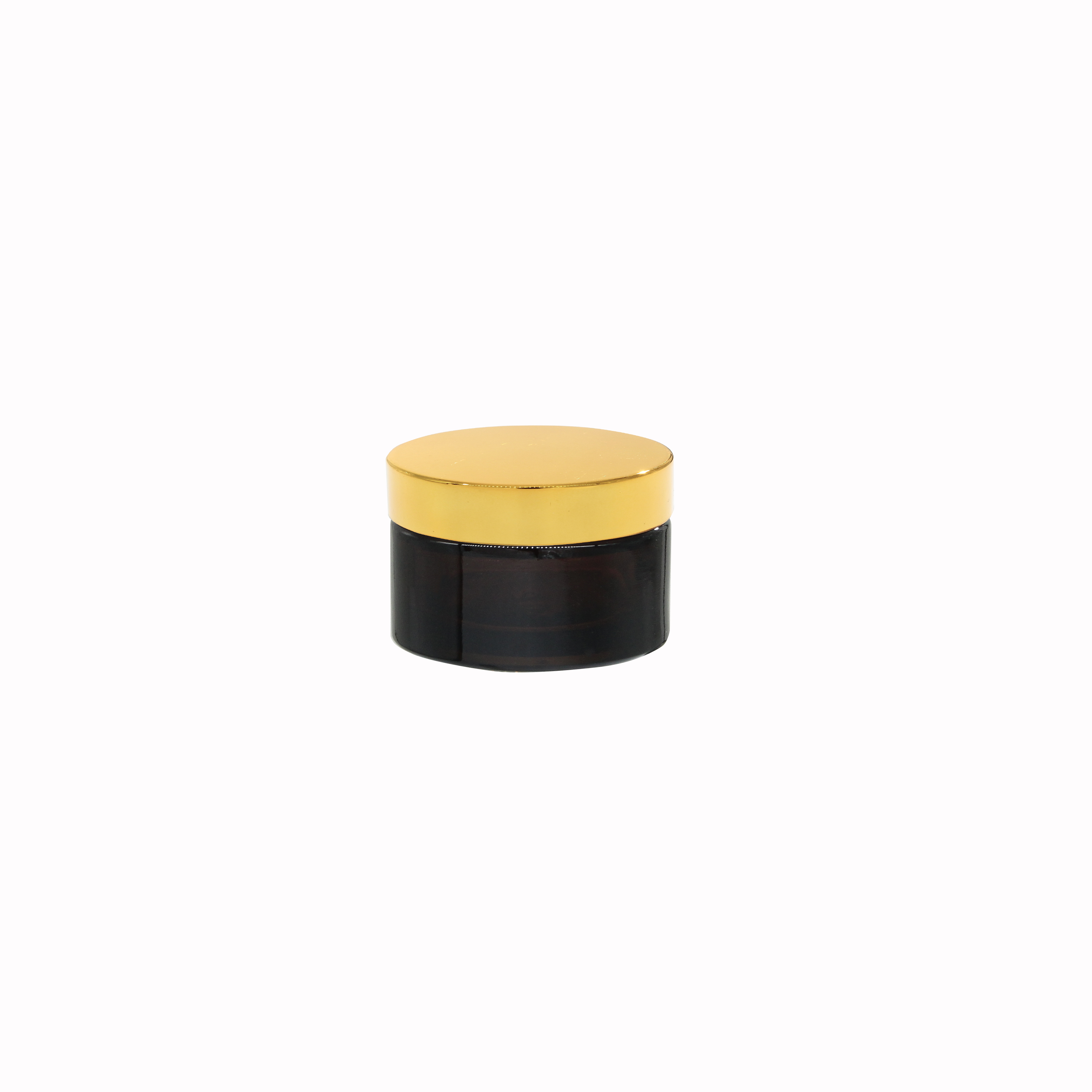 15ml 25ml 35ml 50ml Small Capacity High Quality Amber Round Glass Jar with Golden Lids Special Good Sealing Design Beauty Cream