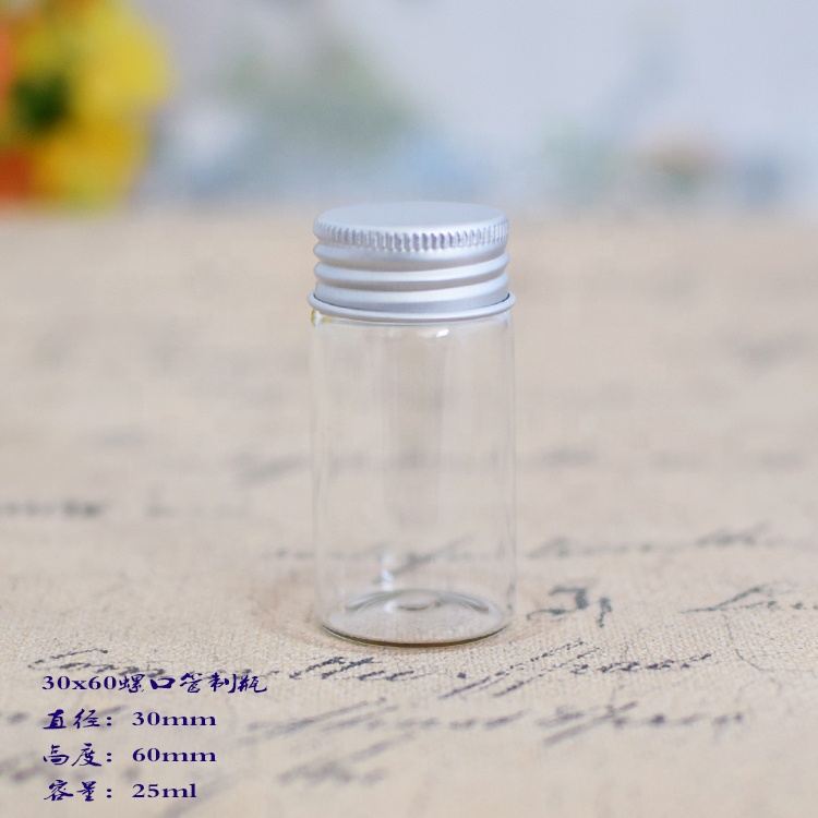 15ml 25ml 40ml 50ml 60ml 30mm dia flat bottom borosilicate glass tube with screw cap