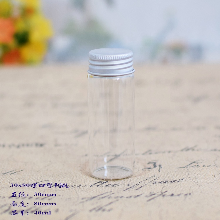 15ml 25ml 40ml 50ml 60ml 30mm dia flat bottom borosilicate glass tube with screw cap