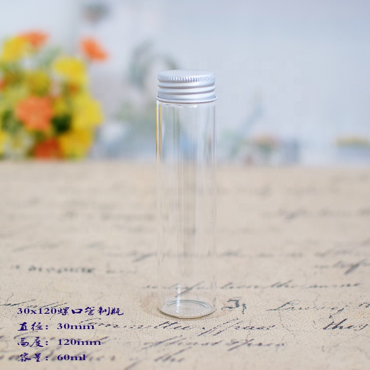 15ml 25ml 40ml 50ml 60ml mini cylinder 30mm borosilicate glass tube bottle
