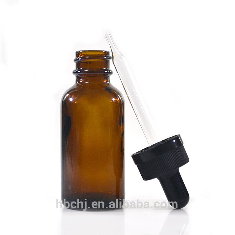 15ml 30 ml 60ml 120ml Amber Boston Round Glass Bottle with Black Child-Resistant Dropper