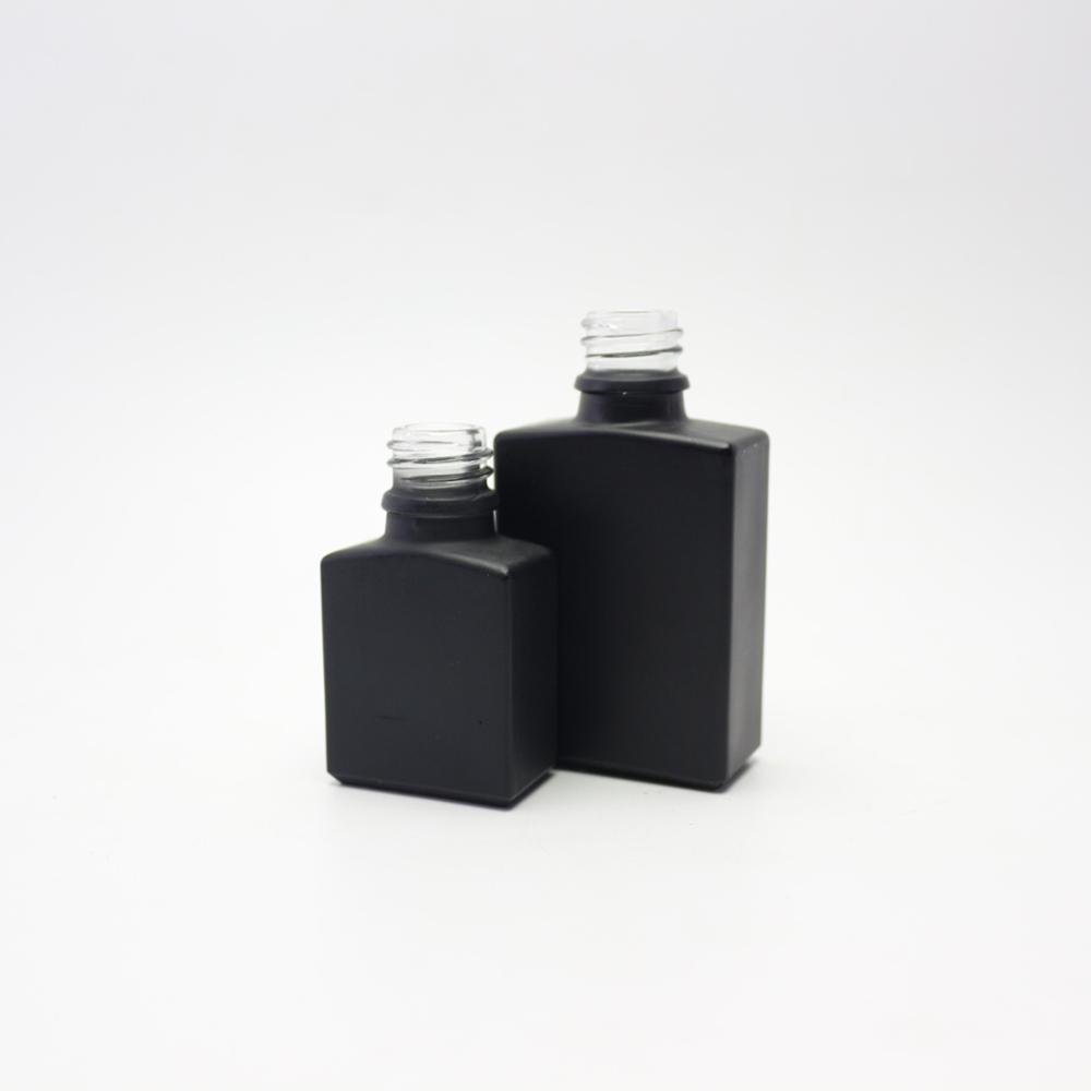 15ml 30ml 1oz rectangle matte black dropper glass bottle for e liquid with child proof cap REC-324D