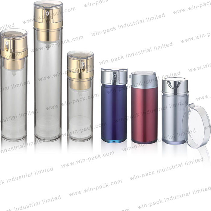 15ml 30ml 35ml 50ml 130ml clear red blue pp cosmetic plastic airless pump bottle