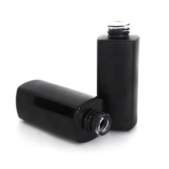 15ml 30ml 40ml 50ml 100ml matte frosted black rectangle square glass dropper bottles for e liquid with pipette