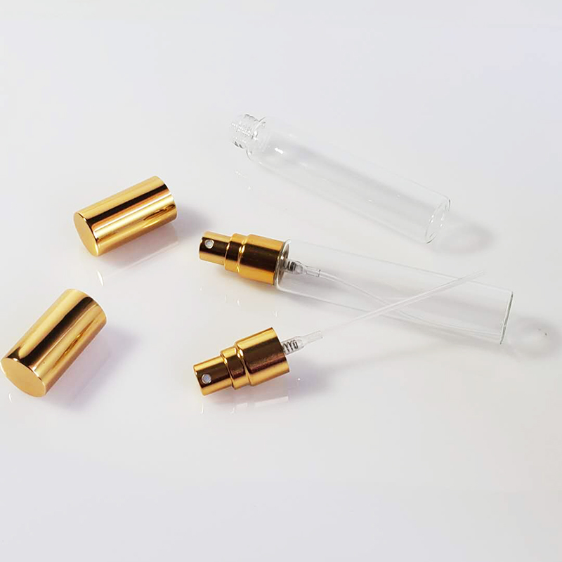 15ml 30ml 45ml 50ml Cosmetic Iridescent Gradient Square Gold Cap Spray Glass Perfume Bottle