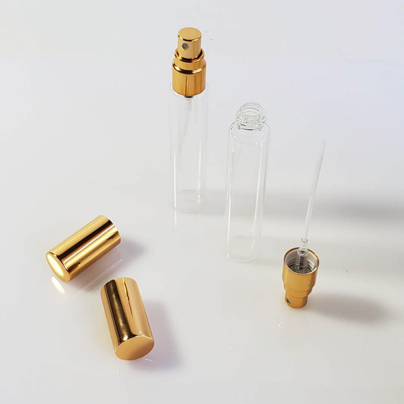 15ml 30ml 45ml 50ml Cosmetic Iridescent Gradient Square Gold Cap Spray Glass Perfume Bottle