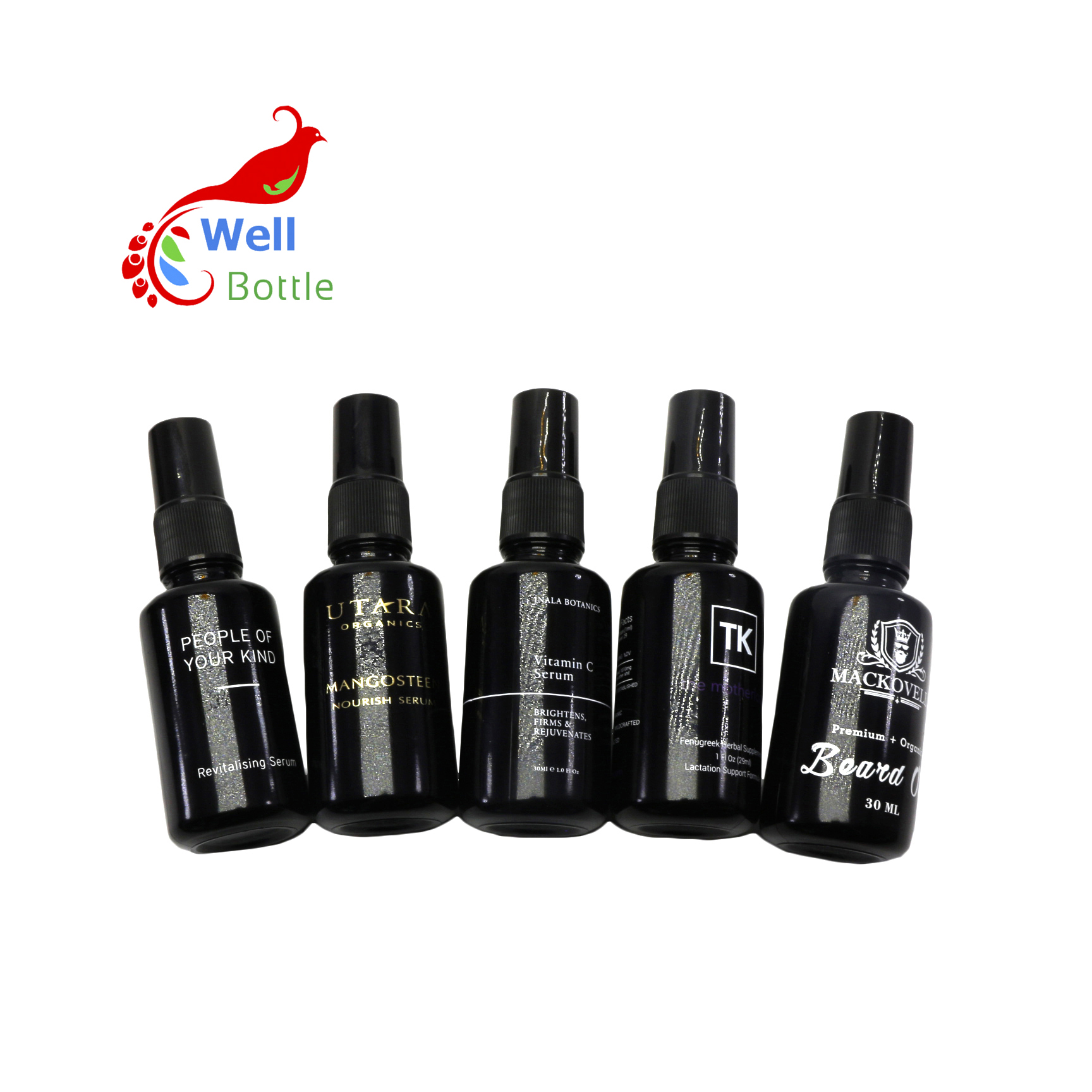 15ml 30ml 50ml 100 ml glass perfume spray bottle uv matte black glass bottle VJ-508C