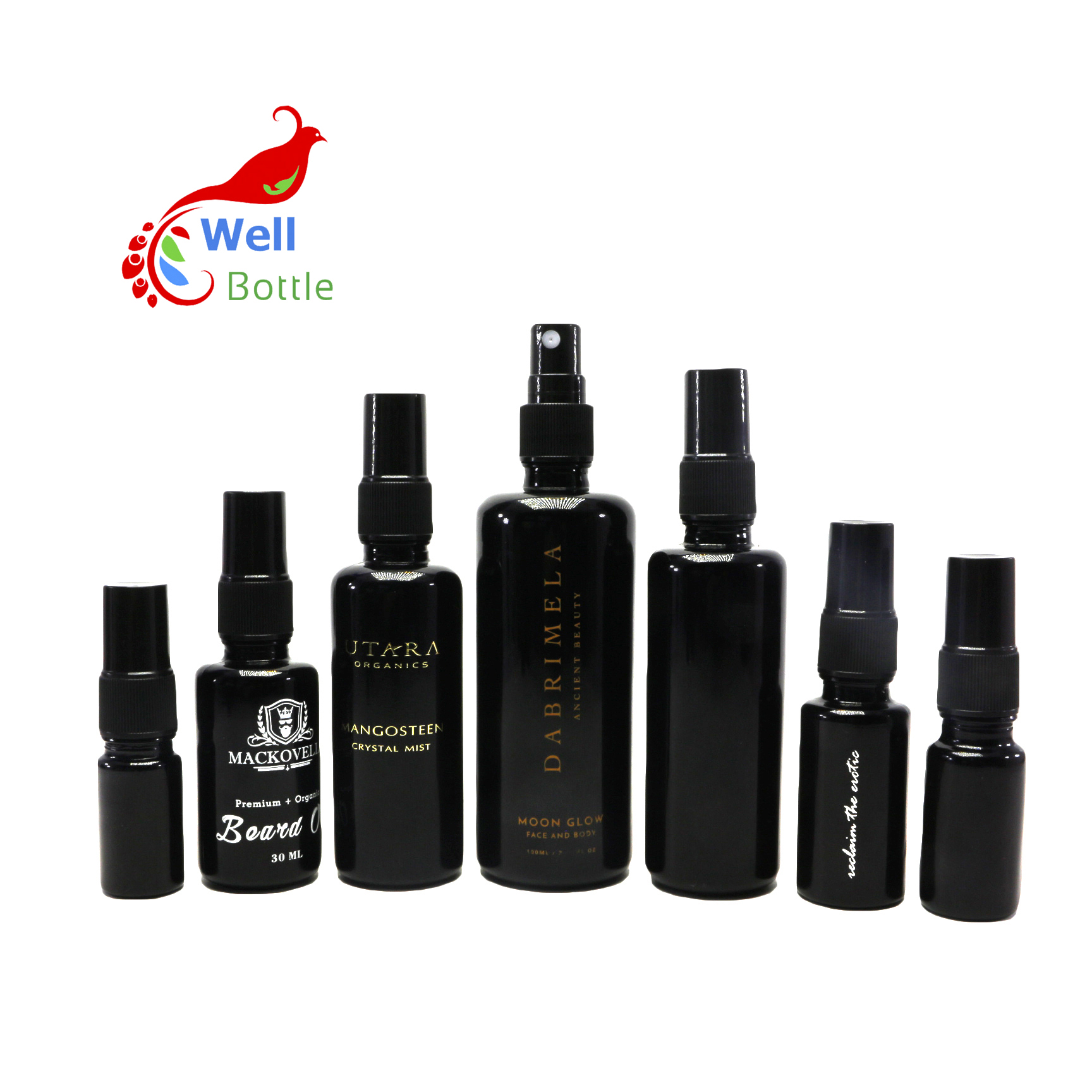 15ml 30ml 50ml 100 ml glass perfume spray bottle uv matte black glass bottle VJ-508C