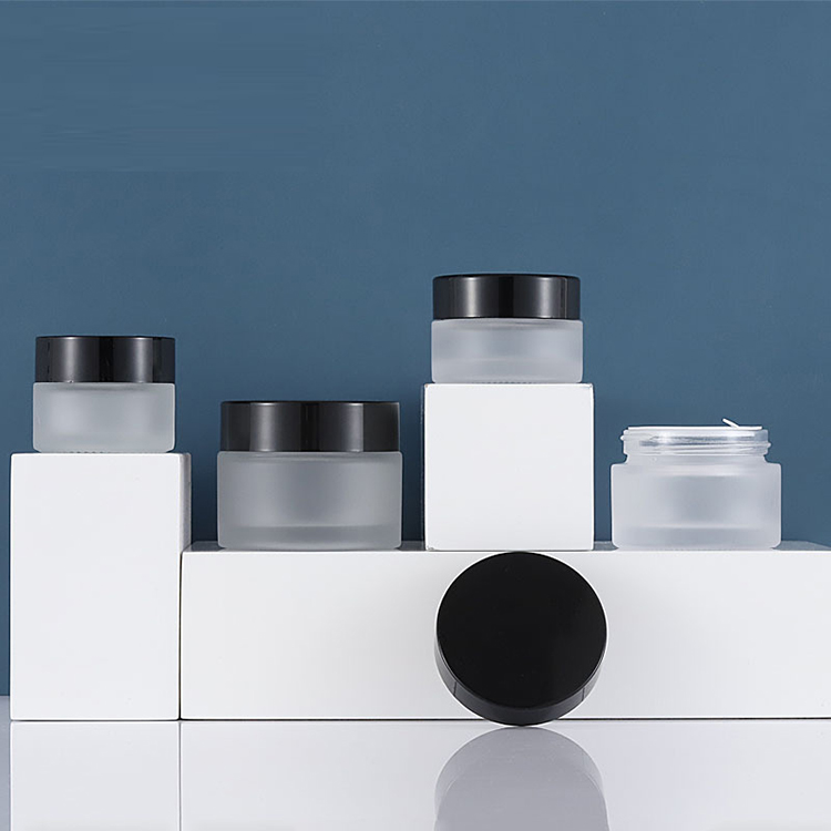 15ml 30ml 50ml 100ML Cosmetic Packaging Frosted Face Eye Cream Cosmetic Glass Jar With PE Lid