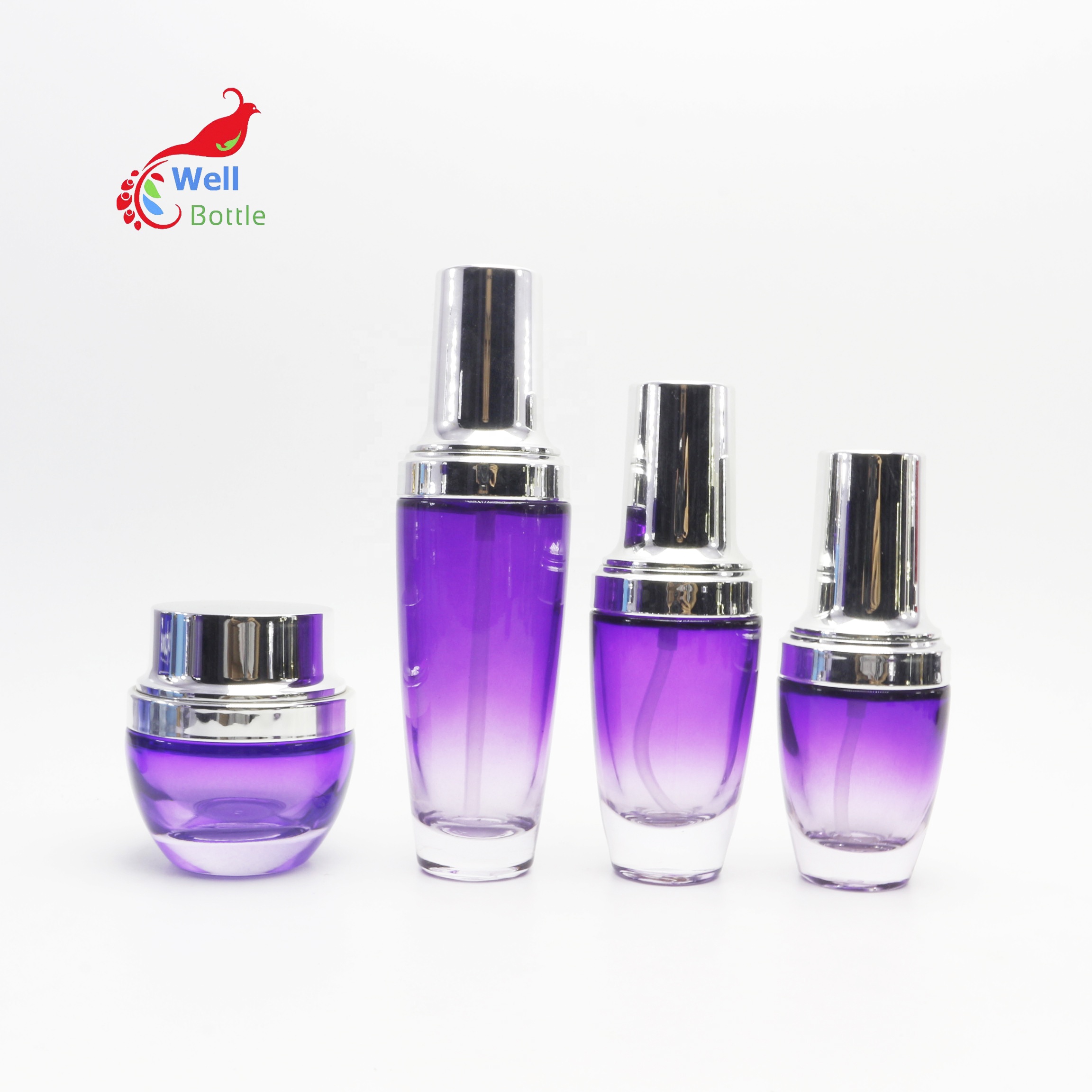 15ml 30ml 50ml 100ml 120ml hair oil serum essential oil empty glass pump bottle for cosmetic packaging GB-243B