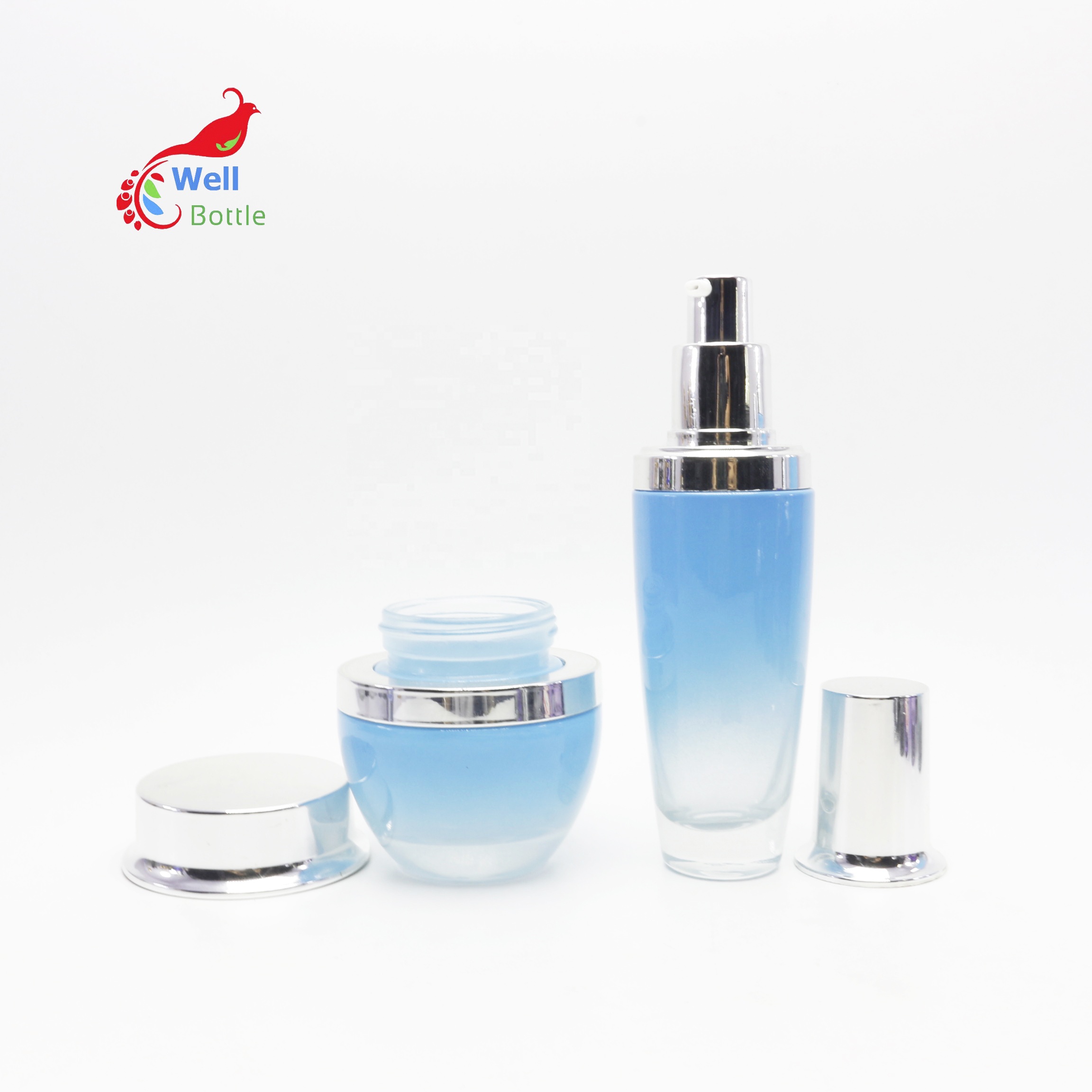 15ml 30ml 50ml 100ml 120ml hair oil serum essential oil empty glass pump bottle for cosmetic packaging GB-243B