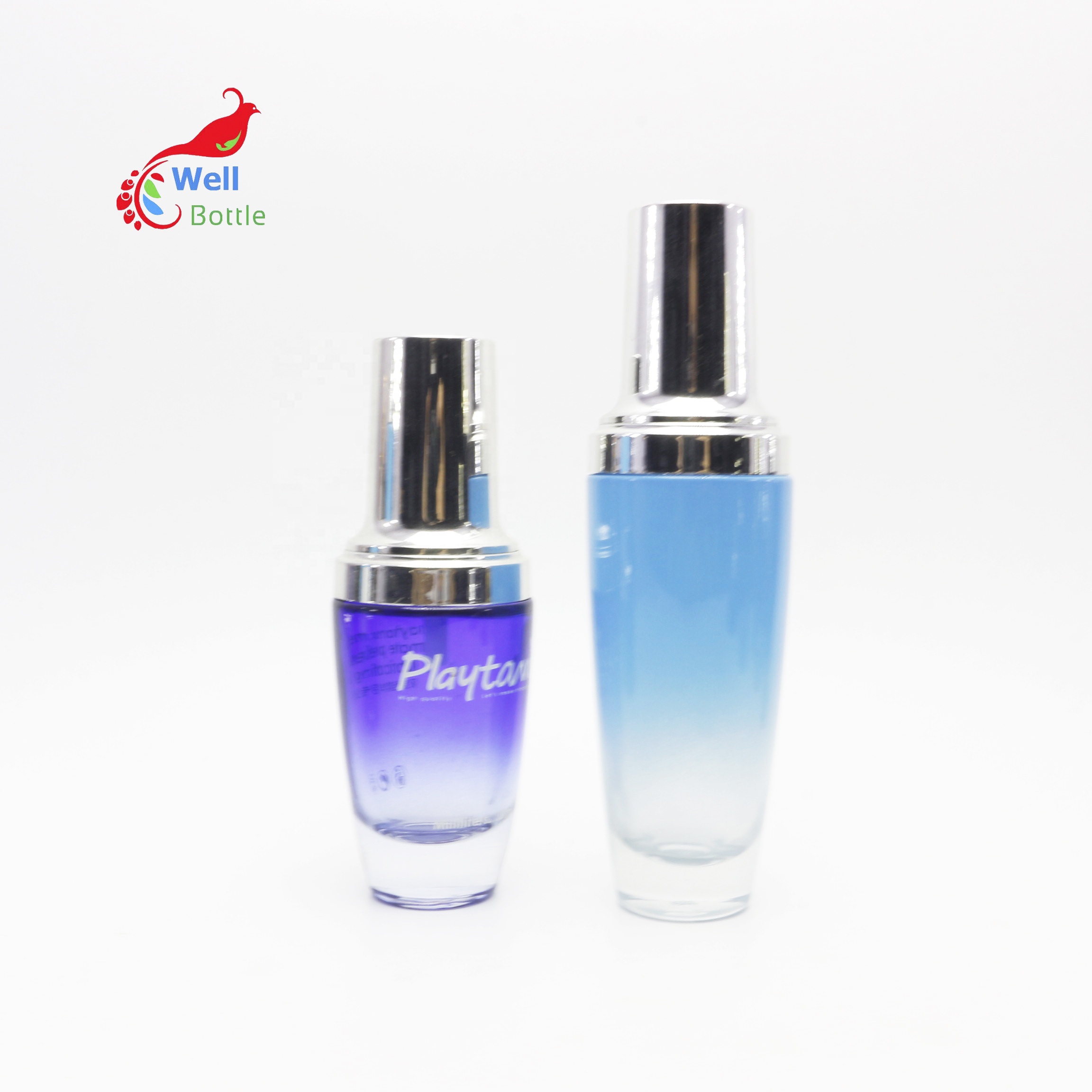15ml 30ml 50ml 100ml 120ml hair oil serum essential oil empty glass pump bottle for cosmetic packaging GB-243B
