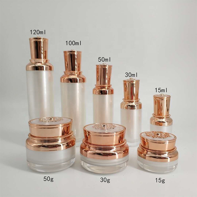 15ml 30ml 50ml 100ml 120ml luxury acrylic lotion pump bottle 15g 30g 50g cosmetic jars