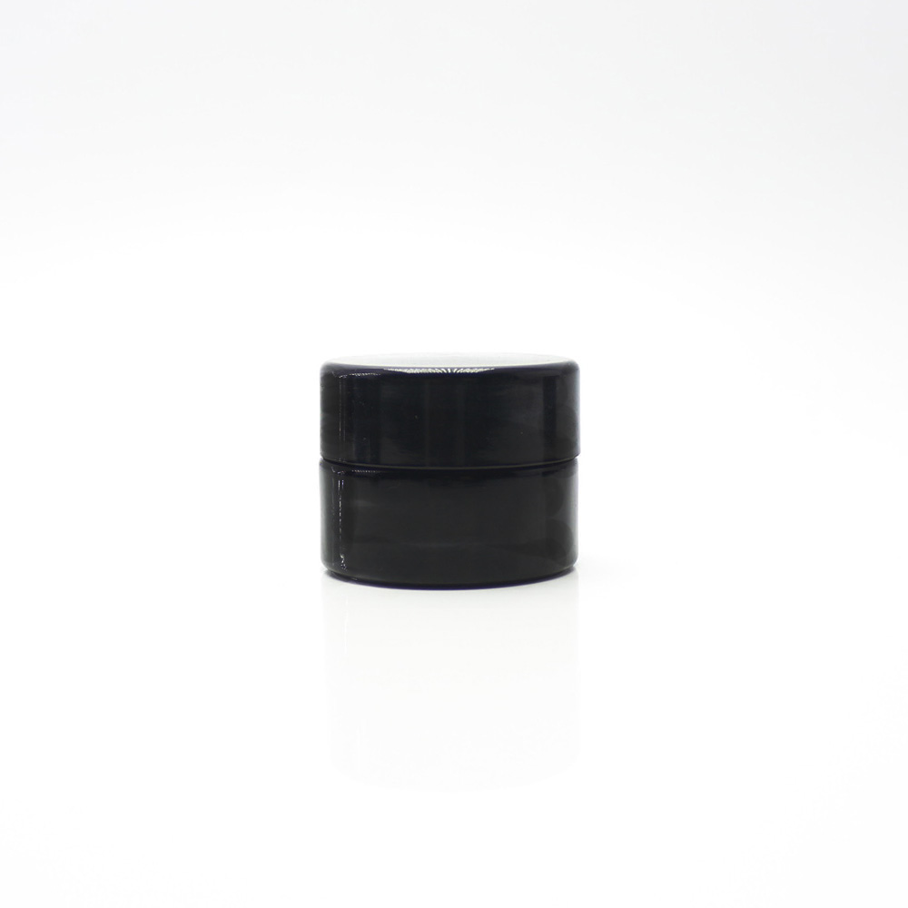 15ml 30ml 50ml 100ml 200ml 250ml dark violet wide mouth cream glass jar black cream glass jar with black plastic lid DVJ-3T