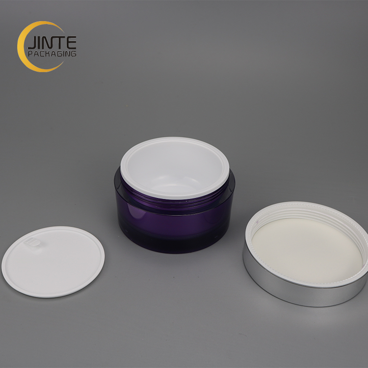 15ml 30ml 50ml 100ml 200ml Purple Acrylic Jar, Body Scrub Balm Cream Container