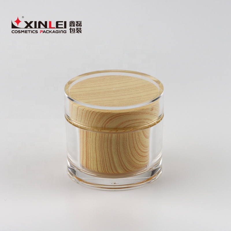 15ml 30ml 50ml 100ml 200ml packaging bamboo cosmetic wooden jars for skin face eye cream